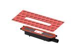 TECE drainprofile Ablauf 673001 DN 40, Auslauf seitlich, flach