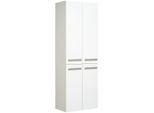 Pelipal Serie 4005 Hochschrank 992.116.025 4-Türig, 60x168x33 cm, Lack Polarweiß Hochglanz/Weiß Hochglanz Select, Griff chrom