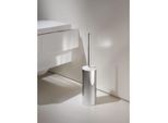 KEUCO Moll Toilettenbürstengarnitur 04969010100 mit Metallgehäuse, Bürste mit Deckel, Standmodell, verchromt/weiß