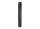 Bertrams Pelletino Rohr 10RLV750-80M 750 mm, verstellbar, 80 x 0,6 mm, mattschwarz