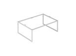 Keuco X-Line Bodengestell 33198110002 65x25x47cm, Dekor anthrazit seidenmatt, Glas anthrazit klar