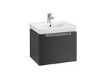 Villeroy & Boch Subway 2.0 Waschtisch-Unterschrank A68600PD 53,7x42x42,3cm, 1 Auszug, Griff silbermatt, black matt lacquer