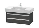 Duravit Ketho Waschtisch-Unterschrank KT664104949 100 x 45,5 cm, graphit matt, 2 Schubkästen, wandhängend