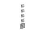Herzbach Logic XL Fertigmontageset 11.524010.2.09 Universal-Thermostat-Modul, 5 eckige Armaturenblenden, Edelstahl gebürstet