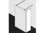 Kermi Xb Festfeld XBFFW06020VKK 61,7x200cm, silber hochglanz ESG Spiegelglas Clean, Glasanlage