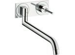 hansgrohe Axor Uno² Spültisch Armatur 38815800 Unterputz, mit Schwenkauslauf, edelstahl optik