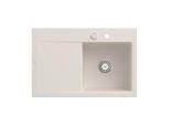 Villeroy und Boch Subway Style 45 Einbauspüle 334702KR rechts, mit Ablaufgarnitur, Excenterbetätigung, crema CeramicPlus, 78 x 51 cm