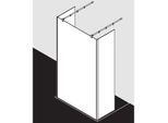 Kermi Xb Glasanlage XBFW112020VUK 120x200cm, silber hochglanz, ESG SR Opaco, 90Grad Stabilisierung