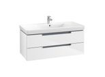 Villeroy & Boch Subway 2.0 Waschtischunterschrank A69010DH,98,7x41,6x45cm,glossy white,Griff chrom