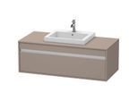 Duravit Ketho Waschtisch-Unterschrank KT679604343 120 x 55 cm, basalt matt, für Einbauwaschtisch mittig, 1 Auszug, wandhängend
