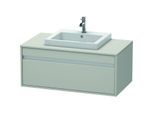 Duravit Ketho Waschtisch-Unterschrank KT679500707 100 x 55 cm, betongrau matt, für Einbauwaschtisch mittig, 1 Auszug, wandhängend