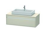 Duravit Ketho Waschtisch-Unterschrank KT669609191 120 x 55 cm, Taupe, für Aufsatzbecken mittig, 1 Auszug, wandhängend