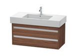 Duravit Ketho Waschtisch-Unterschrank KT664102121 100 x 45,5 cm, nussbaum dunkel, 2 Schubkästen, wandhängend