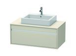 Duravit Ketho Waschtisch-Unterschrank KT669509191 100 x 55 cm, Taupe, für Aufsatzbecken mittig, 1 Auszug, wandhängend