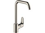 hansgrohe Focus M41 Küchenarmatur 260 1 jet 31820800 schwenkbarer Auslauf, Edelstahl-Optik