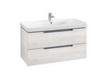 Villeroy & Boch Subway 2.0 Waschtischunterschrank A69700E8,98,7x52x44,9cm,White Wood,Griff silber