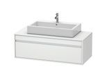 Duravit Ketho Waschtisch-Unterschrank KT669601818 120 x 55 cm, weiß matt, für Aufsatzbecken mittig, 1 Auszug, wandhängend