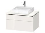 Duravit L-Cube Waschtisch-Unterschrank LC4880022220000 82 x 55 cm, weiß hochglanz, 1 Schubkasten, 1 Auszug, wandhängend