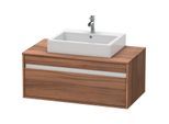 Duravit Ketho Waschtisch-Unterschrank KT669507979 100 x 55 cm, nussbaum natur, für Aufsatzbecken mittig, 1 Auszug, wandhängend
