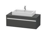 Duravit Ketho Waschtisch-Unterschrank KT669604949 120 x 55 cm, graphit matt, für Aufsatzbecken mittig, 1 Auszug, wandhängend