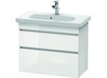 Duravit DuraStyle Waschtisch-Unterschrank DS649902218 73 x 36,8 cm, weiß hochglanz/weiß matt, 2 Schubkästen, wandhängend