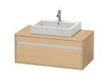 Duravit Ketho Waschtisch-Unterschrank KT669503030 100 x 55 cm, Eiche natur, für Aufsatzbecken mittig, 1 Auszug, wandhängend