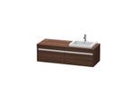 Duravit Ketho Waschtisch-Unterschrank KT6797R5353 140x55x42,6cm, Einbauwaschtische, 2 Auszüge, Ausschnitt rechts, kastanie dunkel