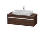 Duravit Ketho Waschtisch-Unterschrank KT669605353 120 x 55 cm, kastanie dunkel, für Aufsatzbecken mittig, 1 Auszug, wandhängend