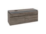 Villeroy und Boch Legato Waschtischunterschrank B61400RK 140x55x50cm, Waschtisch links, Stone Oak