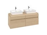 Villeroy & Boch Legato Waschtischunterschrank B669L0VJ 140x55x50cm, mit LED-Beleuchtung, Nordic Oak