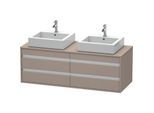 Duravit Ketho Waschtisch Unterschrank KT6657B4343 140x49,6x55cm, basalt matt
