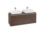 Villeroy & Boch Legato Waschtischunterschrank B669L0VH 140x55x50cm, mit LED-Beleuchtung, Arizona Oak