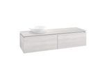 Villeroy & Boch Legato Waschtischunterschrank B672L0E8 160x38x50cm, mit LED-Beleuchtung, White Wood