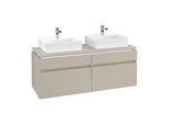 Villeroy & Boch Legato Waschtischunterschrank B669L0VK 140x55x50cm, mit LED-Beleuchtung, Soft Grey