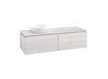 Villeroy & Boch Legato Waschtischunterschrank B613L0E8 140x38x50cm, mit LED-Beleuchtung, White Wood