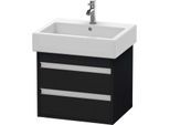 Duravit Ketho Waschtisch-Unterschrank KT663601616 55 x 44 cm, Eiche schwarz, 2 Schubkästen, wandhängend