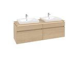 Villeroy & Boch Legato Waschtischunterschrank B693L0VJ 160x55x50cm, mit LED-Beleuchtung, Nordic Oak