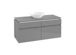 Villeroy & Boch Legato Waschtischunterschrank B610L0FP 120x55x50cm, mit LED-Beleuchtung, Glossy Grey