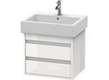 Duravit Ketho Waschtisch-Unterschrank KT663602222 55 x 44 cm, weiß hochglanz, 2 Schubkästen, wandhängend