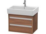 Duravit Ketho Waschtisch-Unterschrank KT662407979 65 x 44 cm, nussbaum natur, 2 Schubkästen, wandhängend