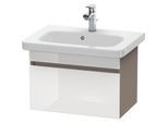 Duravit DuraStyle Waschtisch-Unterschrank DS637902243 58 x 36,8 cm, weiß hochglanz/basalt matt, 1 Auszug