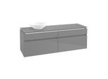 Villeroy & Boch Legato Waschtischunterschrank B673L0FP 160x55x50cm, mit LED-Beleuchtung, Glossy Grey