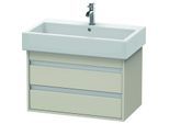 Duravit Ketho Waschtisch-Unterschrank KT663709191 75 x 44 cm, Taupe, 2 Schubkästen, wandhängend