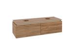 Villeroy und Boch Legato Waschtischunterschrank B66800RH 140x38x50cm, für 2 Waschtische, Kansas Oak
