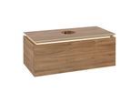 Villeroy und Boch Legato Waschtischunterschrank B603L0RH 100x38x50cm, Waschtisch mittig, mit LED-Beleuchtung, Kansas Oak