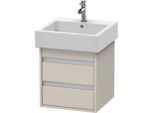 Duravit Ketho Waschtisch-Unterschrank KT663509191 45 x 44 cm, Taupe, 2 Schubkästen, wandhängend