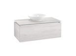 Villeroy & Boch Legato Waschtischunterschrank B603L0E8 100x38x50cm, mit LED-Beleuchtung, White Wood