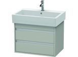 Duravit Ketho Waschtisch-Unterschrank KT662400707 65 x 44 cm, betongrau matt, 2 Schubkästen, wandhängend