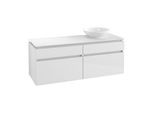 Villeroy & Boch Legato Waschtischunterschrank B61600DH 140x55x50cm, Glossy White