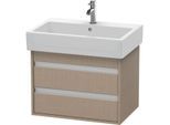 Duravit Ketho Waschtisch-Unterschrank KT662407575 65 x 44 cm, leinen, 2 Schubkästen, wandhängend